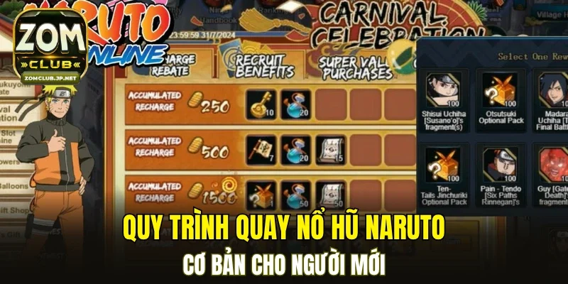 Quy trình quay nổ hũ Naruto cơ bản cho người mới